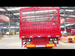 Aço 3 eixo estaca Animais Pecuária Transporte Carga Cercas Camiões Trailers 60-80 toneladas